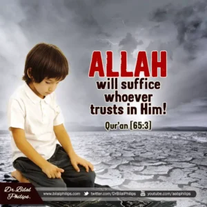 ALLAH will suffice whoever trusts in Him (Quran 65-3)