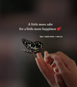 A Little More Sabr for A Little More Happiness
