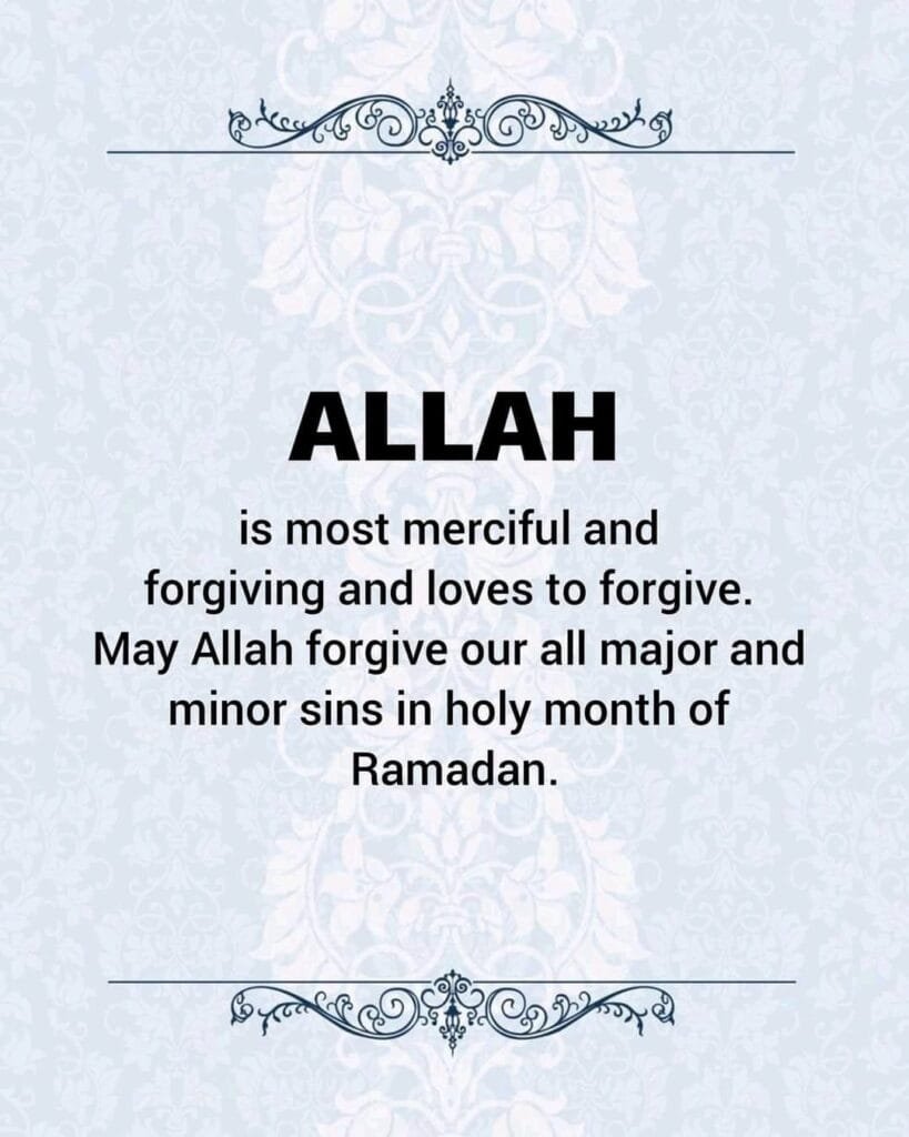 ALLAH is most merciful and forgiving