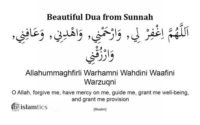 Allahummaghfirli Warhamni Wa Afini Warzuqni