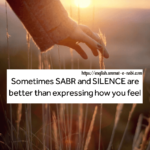 SILENCE are better than expressing how you feel