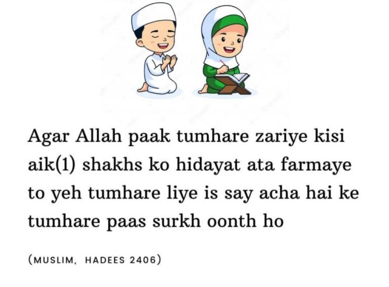 Agar Tumhare Zariye Ek bhi Aadmi ko Hidayat mil jaye tou hadees