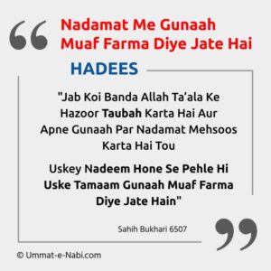 Hadees: Nadamat Me Gunaah Muaf Farma Diye Jate Hai