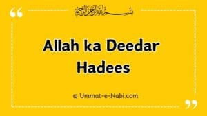 Allah ka deedar hadees