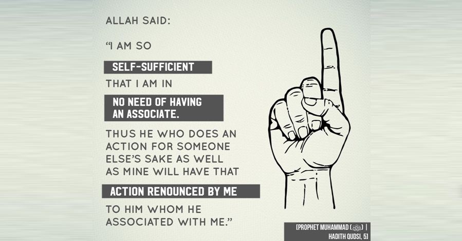 Allah Most Self Sufficient and he have no need for an associate