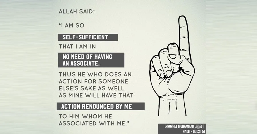 Allah Most Self Sufficient and he have no need for an associate image