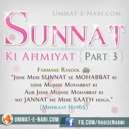 Sunnat ki Ahmiyat: Part 3