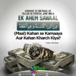 Hadees : Maal kaha se kamaya aur kaha kharch kiya?