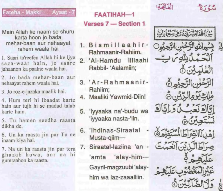Quran in Roman Urdu/Hindi